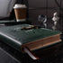 A5 240 (8.5 5.9inch) ZXHQ Lock Journal with Pen, Pages Diary with Lock, Brown Edge, Refillable, Leather Hardcover Dark