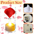 Grinsvalley Set, LED Felt Letter Board with Rose Petals and Candles Word Board with Letters, Artificial Rose Petals