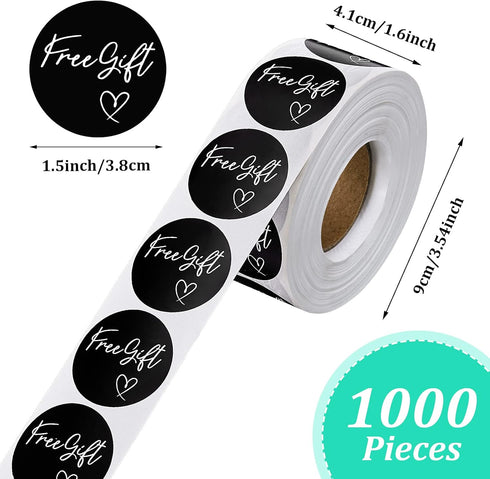 Zonon 1000-piece 1.5-inch Customer Appreciation Stickers, Self-Adhesive Round Labels for Packing and Mailing