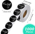 Zonon 1000-piece 1.5-inch Customer Appreciation Stickers, Self-Adhesive Round Labels for Packing and Mailing