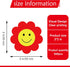 Yellow Face Stickers 2 Inch Red Flower Happy Face Sticker, 500 Round Happy Labels for Teacher Rewards