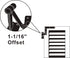 1-1/16", 4 Pack (2 QCAA Steel Blind Shutter Hinge for Wood Frame & Brick, Power Coated Black, Pair), Made in Taiwan