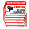 Video Surveillance 8 Pack Warning Sign Sticker Decal, Camera Alarm System, 2.5 x 3.5 inch, UV Protected