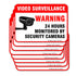 Video Surveillance 8 Pack Warning Sign Sticker Decal, Camera Alarm System, 2.5 x 3.5 inch, UV Protected