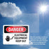 (2 Pack) OSHA Danger Sign, Electrical Equipment Keep Out, 10 Inch X 7 Inch Aluminum Metal Signs