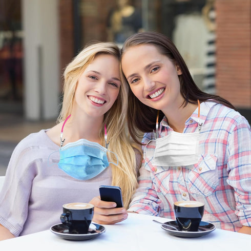 5 Pack Multicolor Silicone Bib Clips with Metal Clamps Dental Napkin Holder for Adults and Kids, Flexible Neck Apron