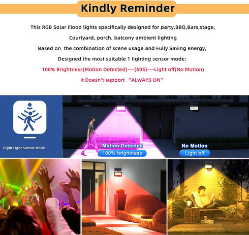 Galavasen 16.4FT 16 Solar Color Changing Flood Lights Outdoor, Cable Million RGB Solar Powered Party Lights Waterproof