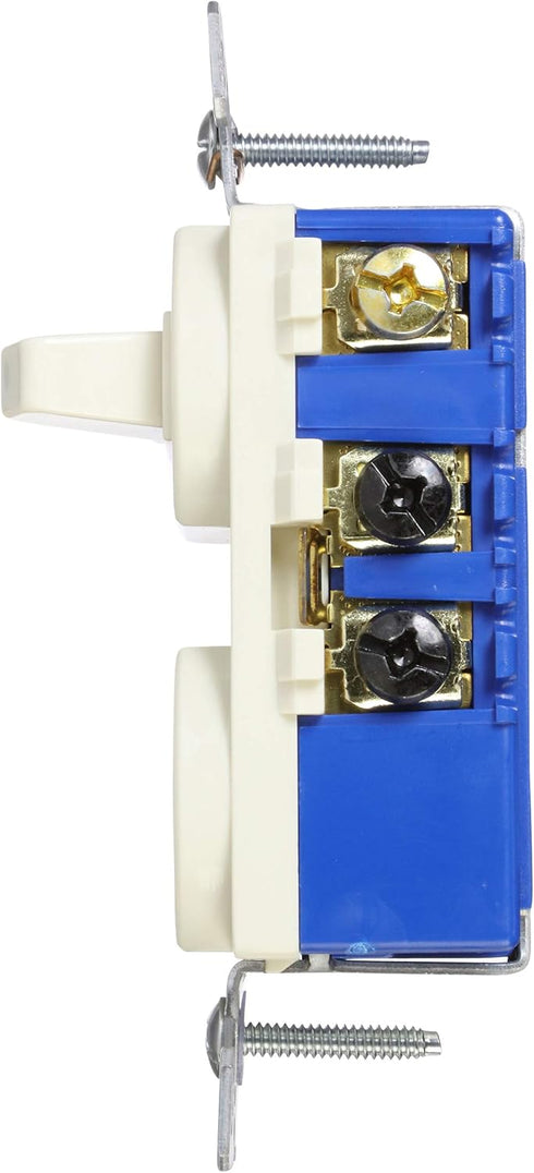 TR274LA 3-Wire 2-Pole, Eaton Receptacle Combo Single-Pole Switch with Tamper Resistant Light Almond