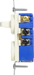 TR274LA 3-Wire 2-Pole, Eaton Receptacle Combo Single-Pole Switch with Tamper Resistant Light Almond