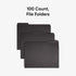Smead Interior File Folder, Black, 1/3-Cut Tab, Letter Size, 100 per Box (10243)