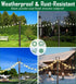 Tigerden 10Ft String Light Poles for Outside, Adjustable Metal Poles for Outdoor String Lights, Rustproof & Sturdy