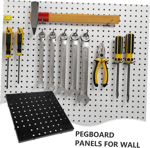 Pegboard Wall Organizer Panel Sturdy Plastic Storage System for Workbench and Garage Simple Installation Strong