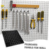 Pegboard Wall Organizer Panel Sturdy Plastic Storage System for Workbench and Garage Simple Installation Strong