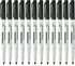 TWOHANDS Permanent Markers, Ultra Fine Tip, 0.5mm, Black, 12 Count