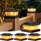 btfarm 4x4 Solar Flame Post Cap Lights Outdoor, 4 Pack Flickering Flame