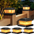 btfarm 4x4 Solar Flame Post Cap Lights Outdoor, 4 Pack Flickering Flame