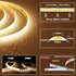 12V 3000K IP65 480LEDs/M 4000Lm CRI>90 16.4ft/5M TOPAI COB LED Strip Light Warm White Waterproof Super Bright Dotless