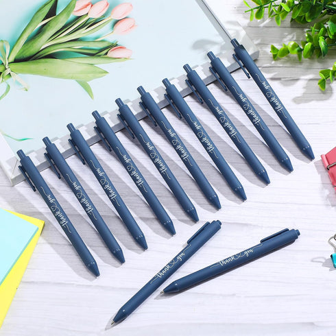 Chiisong 100 Pcs Thank You Pen Bulk Multicolor Ballpoint Pen for Server Employee Appreciation Gift for Coworker Team