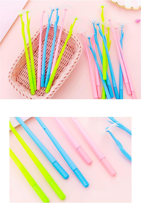YYaaloa 20PCS Color Changing Rose Flower Pens, Novelty Fun Gel Ink Pen for Birthday Party Favors