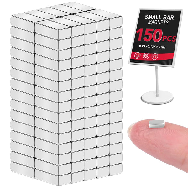LOVIMAG Neodymium Magnets Bars, 150 Pcs Small Rare Earth Magnets Bar for Craft and Tool Storage