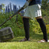 Zhanmai Cut Resistant Leg Sleeves Bite-Proof Protective for Welding, Lawn Mowing Guard Safety (Black, Heel Hole Style)