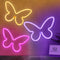 BRIGHTDECK 3 Pcs Butterfly Neon Signs, Neon Light for Bedroom, USB or