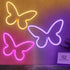 BRIGHTDECK 3 Pcs Butterfly Neon Signs, Neon Light for Bedroom, USB or