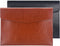 Enyuwlcm PU Leather A4 Document Holder Envelope Folder Case with Snap Closure for Receipt Contract, Black & Brown