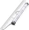 Frienda Rolling Ruler, Plastic Parallel Rolling Ruler for Measuring Drafting Office, Multifunctional 12 Inch