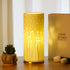 4.5 4.5 9.75 Inch Small Modern Ceramics Bedside Table Lamp, x x White Firework Style Nightstand Lamps, Side Table Lamps