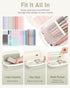 Four Candies 39 PCS Aesthetic School Supplies, Cute Pen Case, 12 Pastel Highlighters, 5 Black Ink Gel Pens, 6