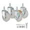M10 Threaded Stem Caster Wheels, 3 Inch Heavy Duty Swivel Casters with