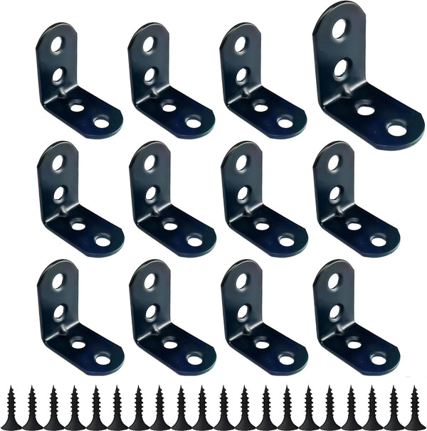 ZCLGOOD 12PCS 2x2 L Bracket Corner Brace Iron 90 Degree Metal Right Angle