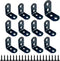 ZCLGOOD 12PCS 2x2 L Bracket Corner Brace Iron 90 Degree Metal Right Angle