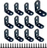 ZCLGOOD 12PCS 2x2 L Bracket Corner Brace Iron 90 Degree Metal Right Angle