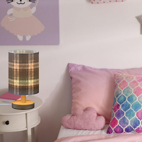 Fustylead Black and White Buffalo Plaid Bedside Table Lamps with USB Port for Bedroom Lamp Table Lamp Small Nightstand