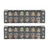 2pcs 60A 600V Terminal Strip, Dual Row Screw Clamp Wire Terminal Block, 6 Position
