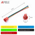 APIELE 19mm Latching Push Button Switch 12V DC with Blue LED/Black Shell, 0.74" 1NO1NC SPDT & Wire Socket Plug