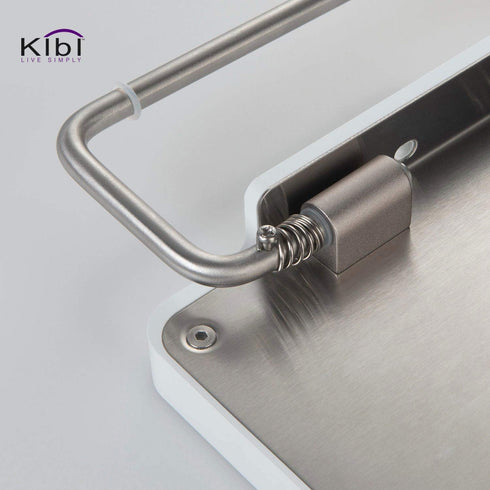 KBA1207) KIBI Deco Single Roll Toilet Paper Holder with Shelf for Bathroom, Wall Mounted Paper Towel Hanger with Phone