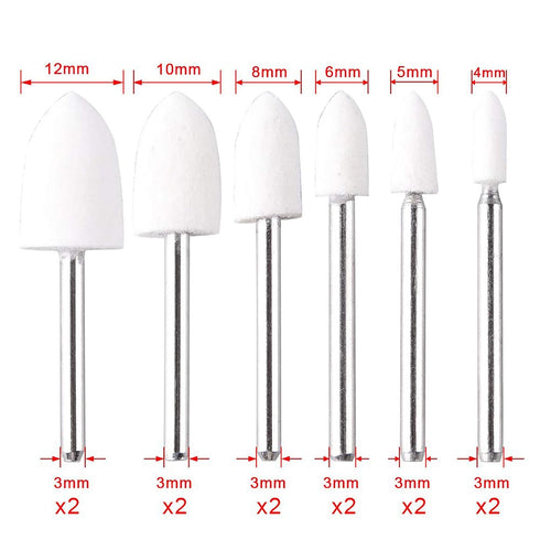 AUSTOR 24 Pieces Wool Felt Mounted Mandrel Set with 2 Shaped and 6 Sizes Polishing Buffing Wheel Bits for Dremel Rotary