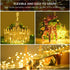 39ft Solar String Light, Outdoor Waterproof Silver Wire Twinkle Fairy Light Warm White for Patio