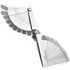 Create idea Stainless Steel Feeler with 26 Blades Dual Sided Gage Laser Reading Combination Feeler Offset Gauge Metric