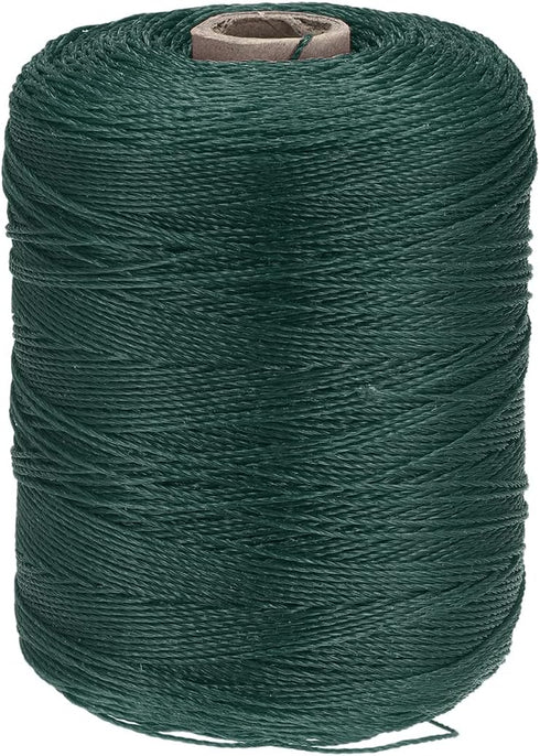 MECCANIXITY Twisted Mason Line Nylon Twine String Cord Dark Green, 600M/656 Yard, 1MM Dia for Netting, Landscaping, DIY