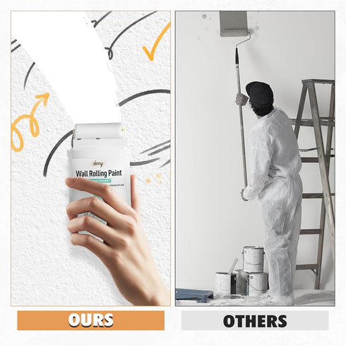 VERNY Portable Wall Paint Tool, Small Roller Brush Repair Kit for Effortless Cleaning, Water-Based, Low VOC, Non-Toxic