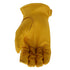 Boss Men's Durable Grain Cowhide Leather Driver Work Glove, Abrasion Resistant, Large Yellow (B81021-L)