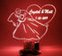 16 Wedding Couple Heart Love Night Light Up Lamp LED Stand Engraved Table Lamp Custom Engraved Room Decor Featuring