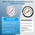 0-30 Psi Pressure Gauge, Glycerin Filled Water Pressure Gauge for Pneumatic Regulator and Air Compressor