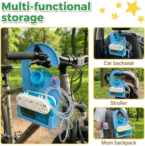 Generic Pump Holder Compatible with Infinity Enteral Feeding Pump, Portable Carrier Stand with Tubing Management