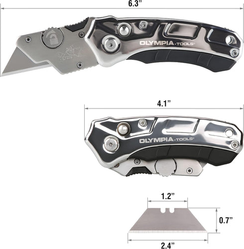 Olympia Tools 33-125 Turbofold Stainless Steel Utility Knife