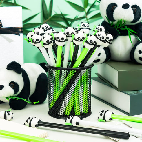 Panda Pen for Kids, 30Pcs Animal Cartoon Panda Gel Ink Pens, 0.5 mm Black Ink for School Office Home Gift